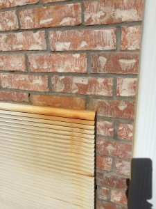 rust stains on metal vent