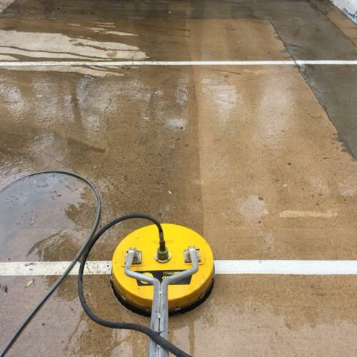 power washing parking lot