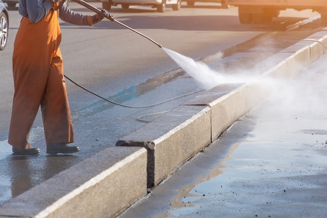 Pressure Washing Abandoned Commercial Buildings