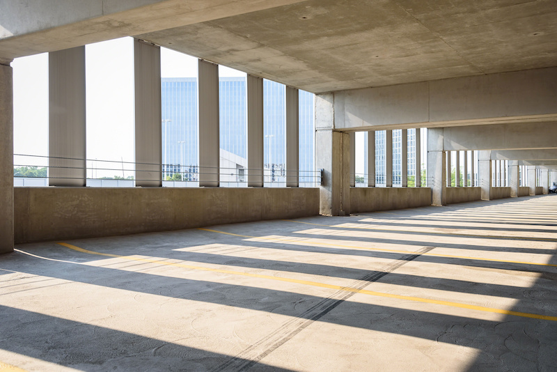 clean parking garage